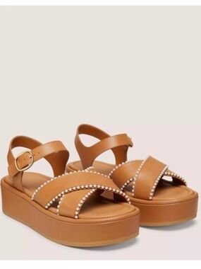 🤩 Stuart Weitzman Roza Pearl Flatform Sandal - size 9